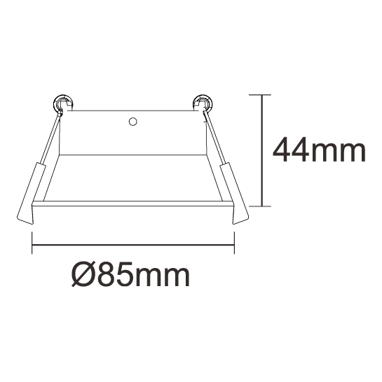 Waterproof Low Glare 85mm (IP54) (75mm Cutout)