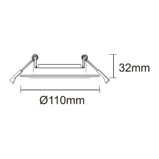Adjustable 110mm (80mm Cutout)