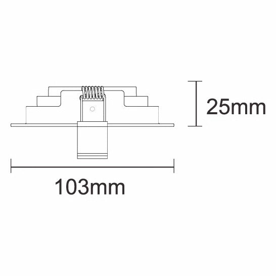 Adjustable Square 100mm (90mm Cutout)